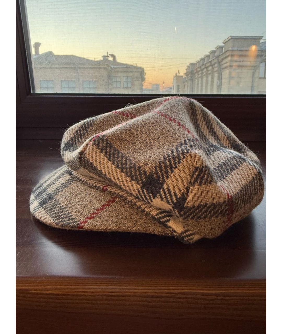 BURBERRY Бежевая шерстяная кепка, фото 3