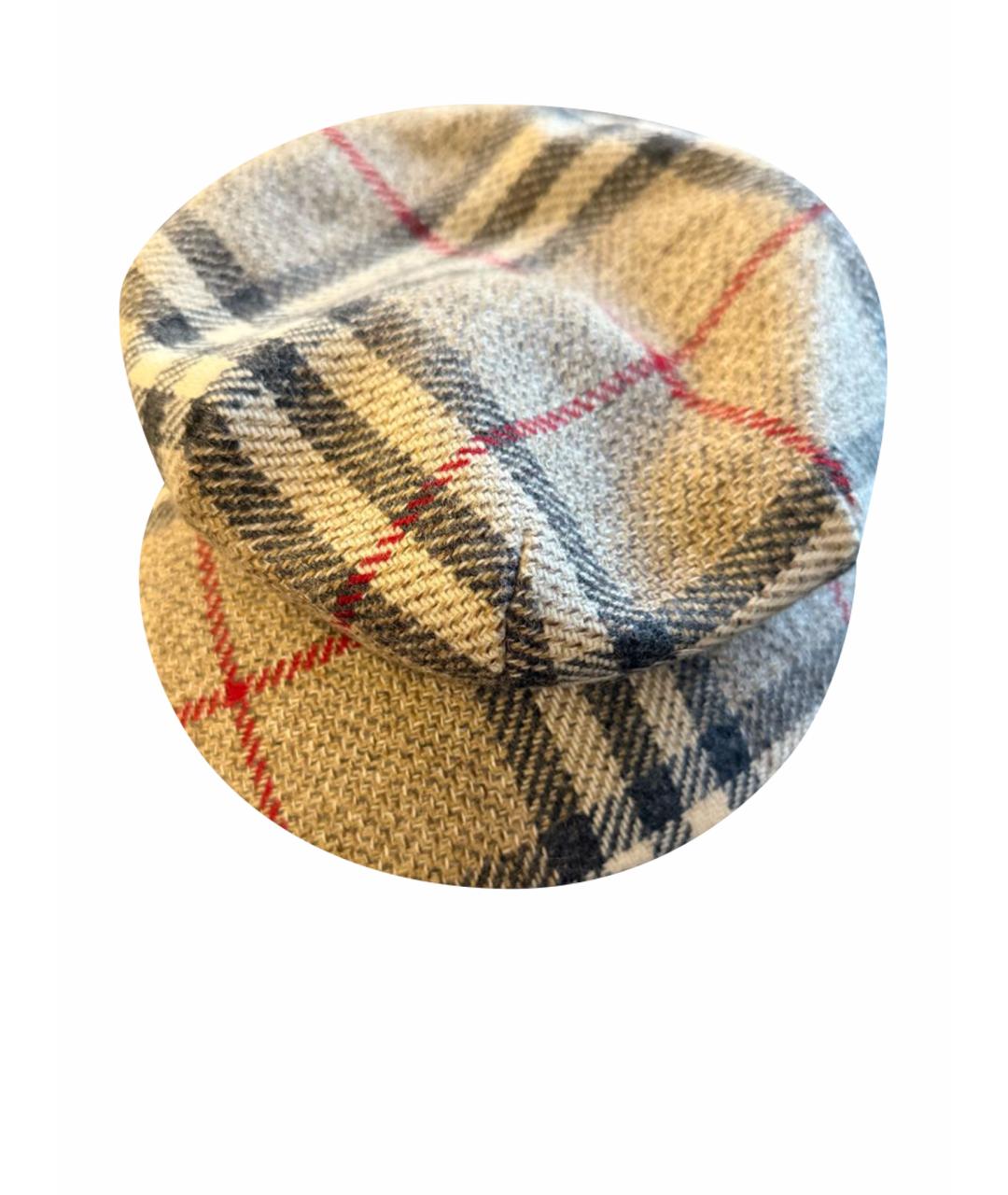 BURBERRY Бежевая шерстяная кепка, фото 1