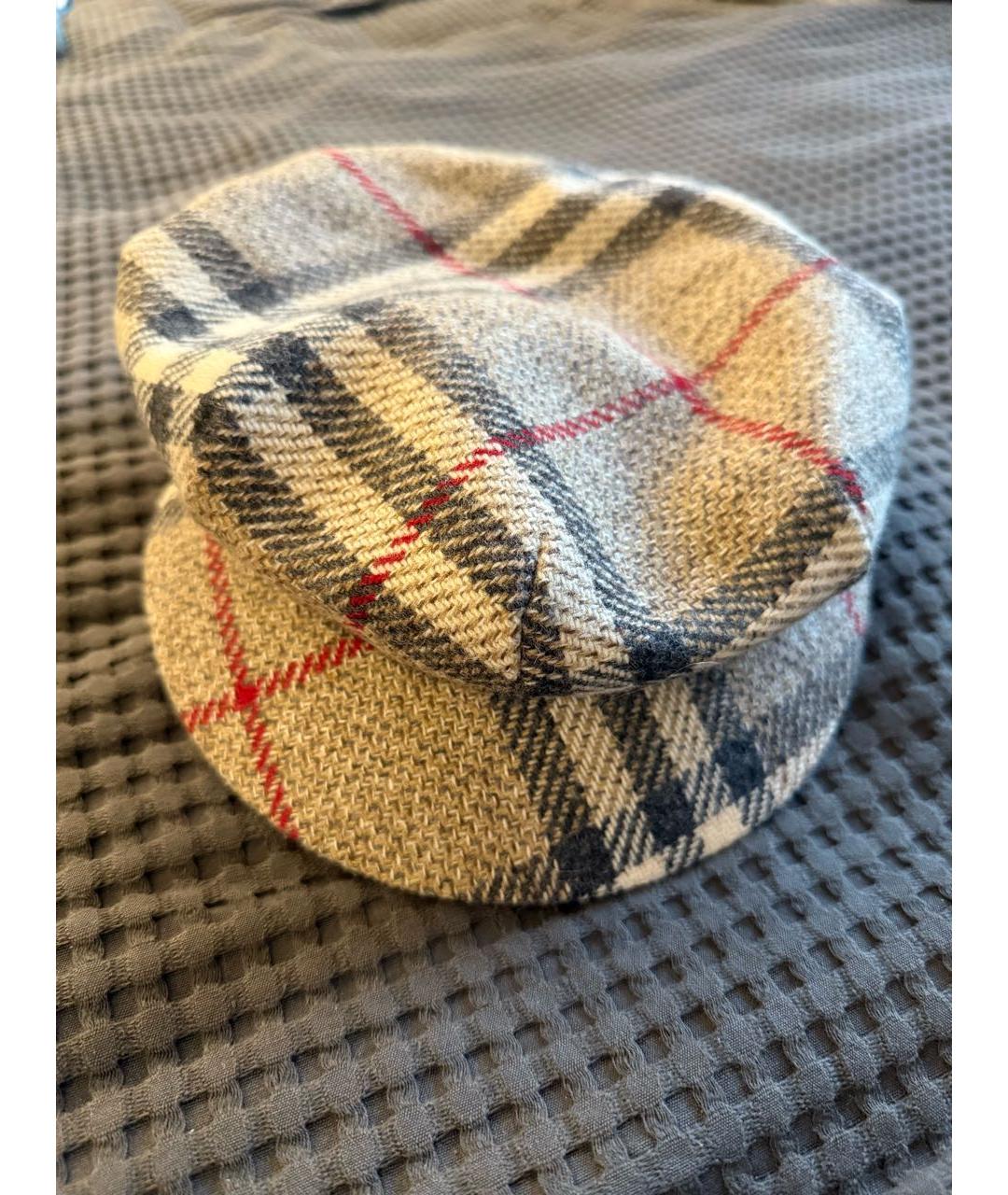 BURBERRY Бежевая шерстяная кепка, фото 7