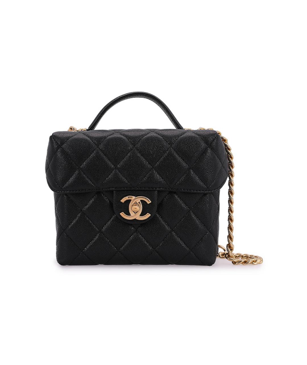 CHANEL Черная кожаная косметичка, фото 1