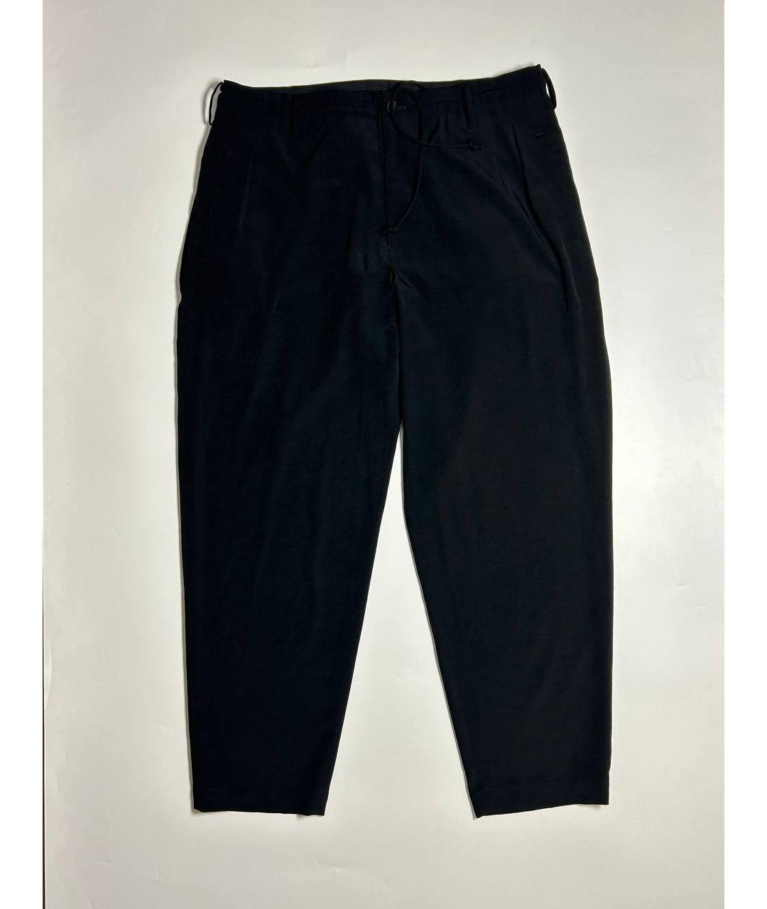 YOHJI YAMAMOTO Черные повседневные брюки, фото 8