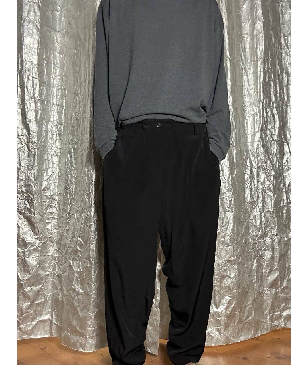 YOHJI YAMAMOTO Черные повседневные брюки, фото 7
