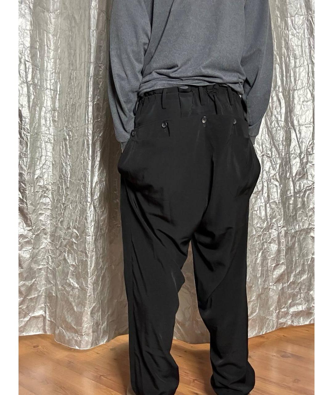 YOHJI YAMAMOTO Черные повседневные брюки, фото 6