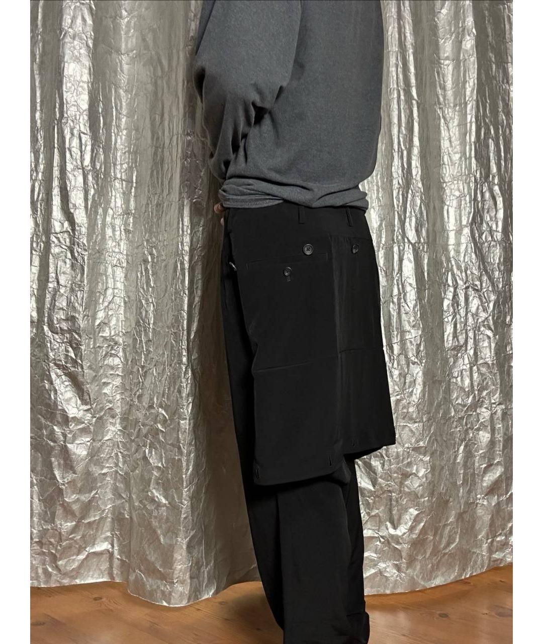 YOHJI YAMAMOTO Черные повседневные брюки, фото 4