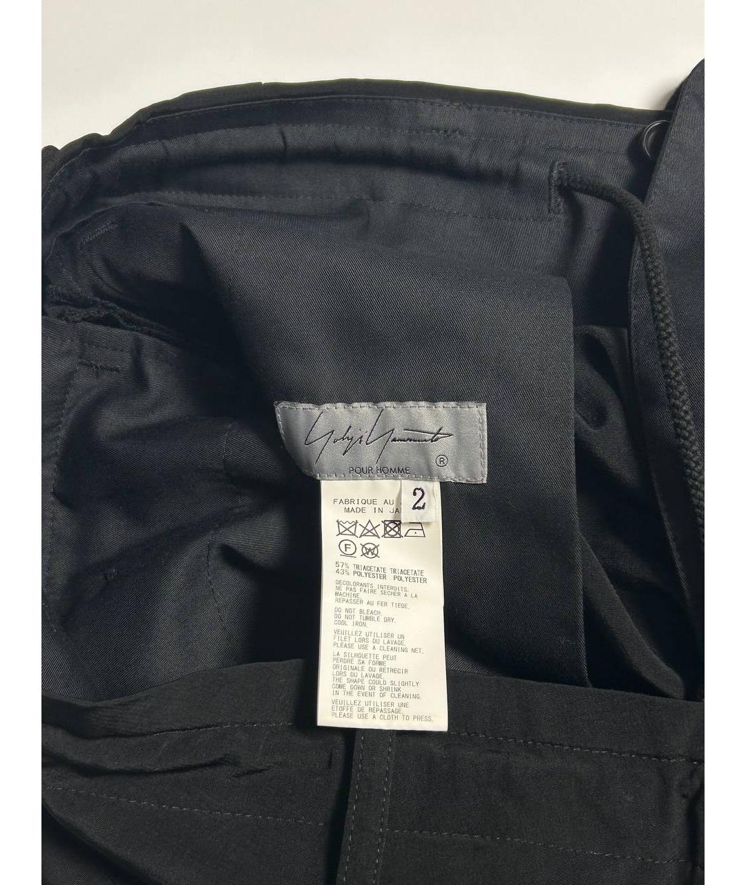 YOHJI YAMAMOTO Черные повседневные брюки, фото 3