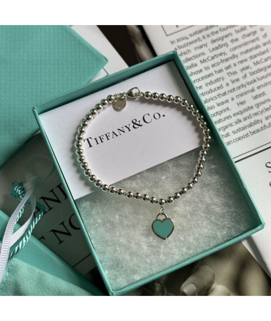 TIFFANY&CO Бирюзовый серебряный браслет, фото 2