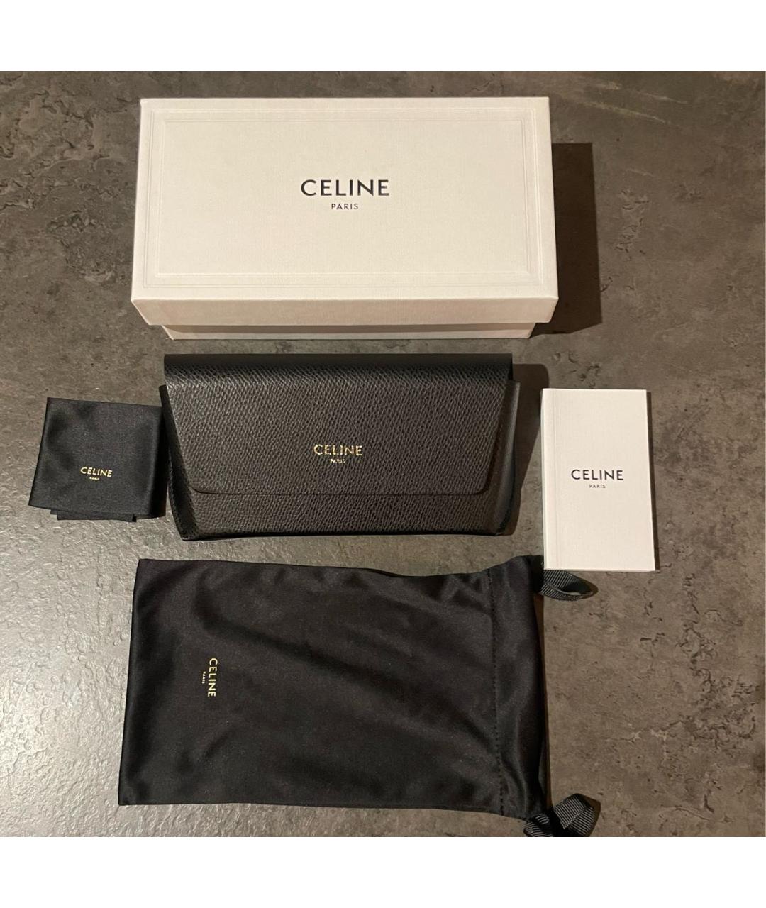 CELINE Бежевые пластиковые солнцезащитные очки, фото 4