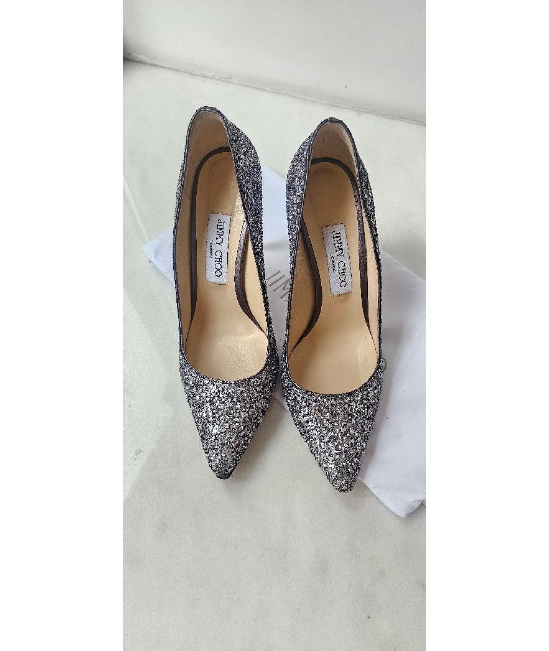 JIMMY CHOO Серебряные туфли, фото 2