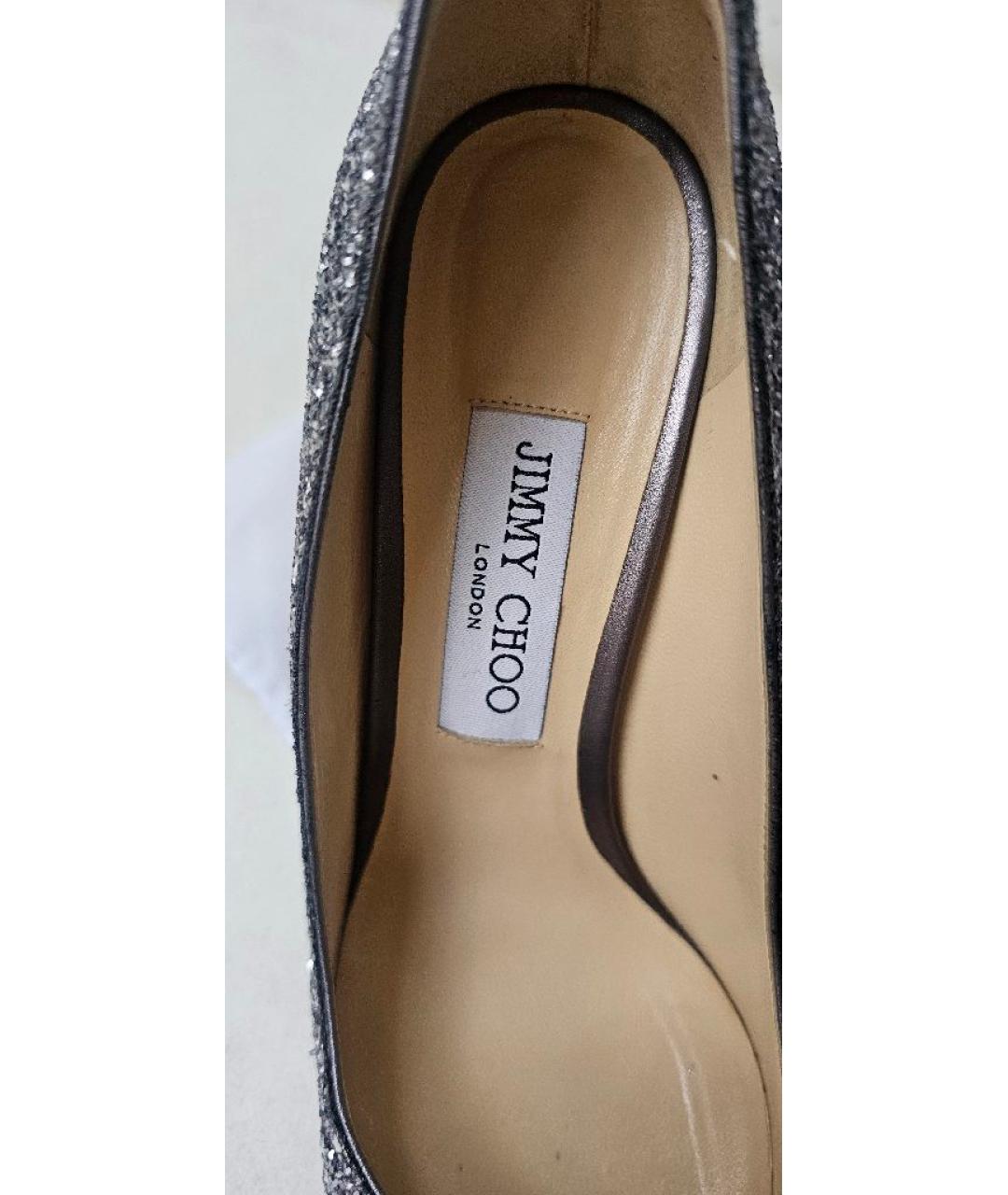 JIMMY CHOO Серебряные туфли, фото 6