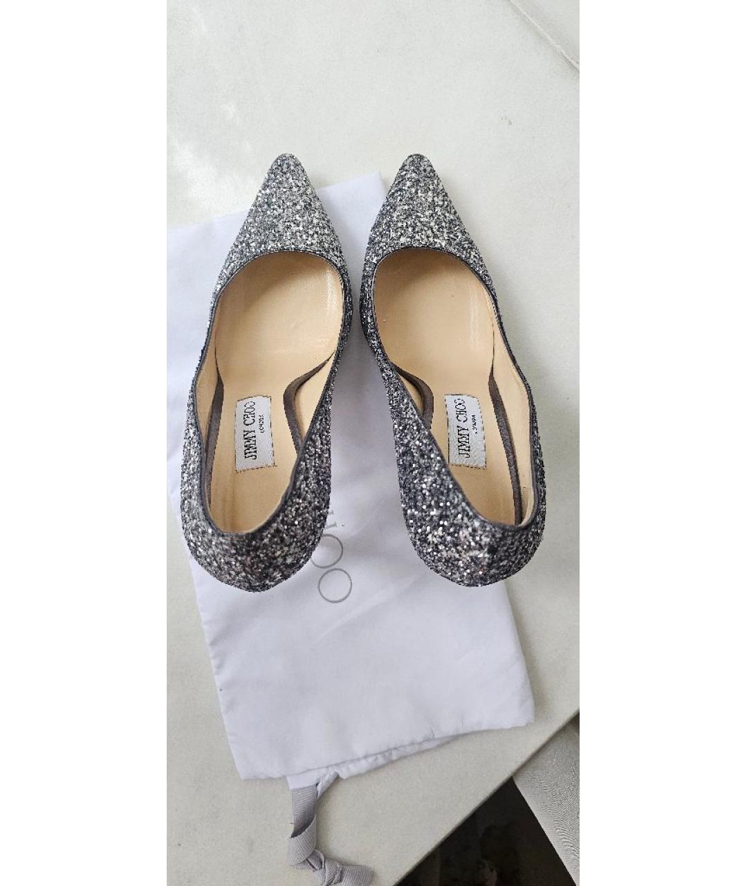 JIMMY CHOO Серебряные туфли, фото 3