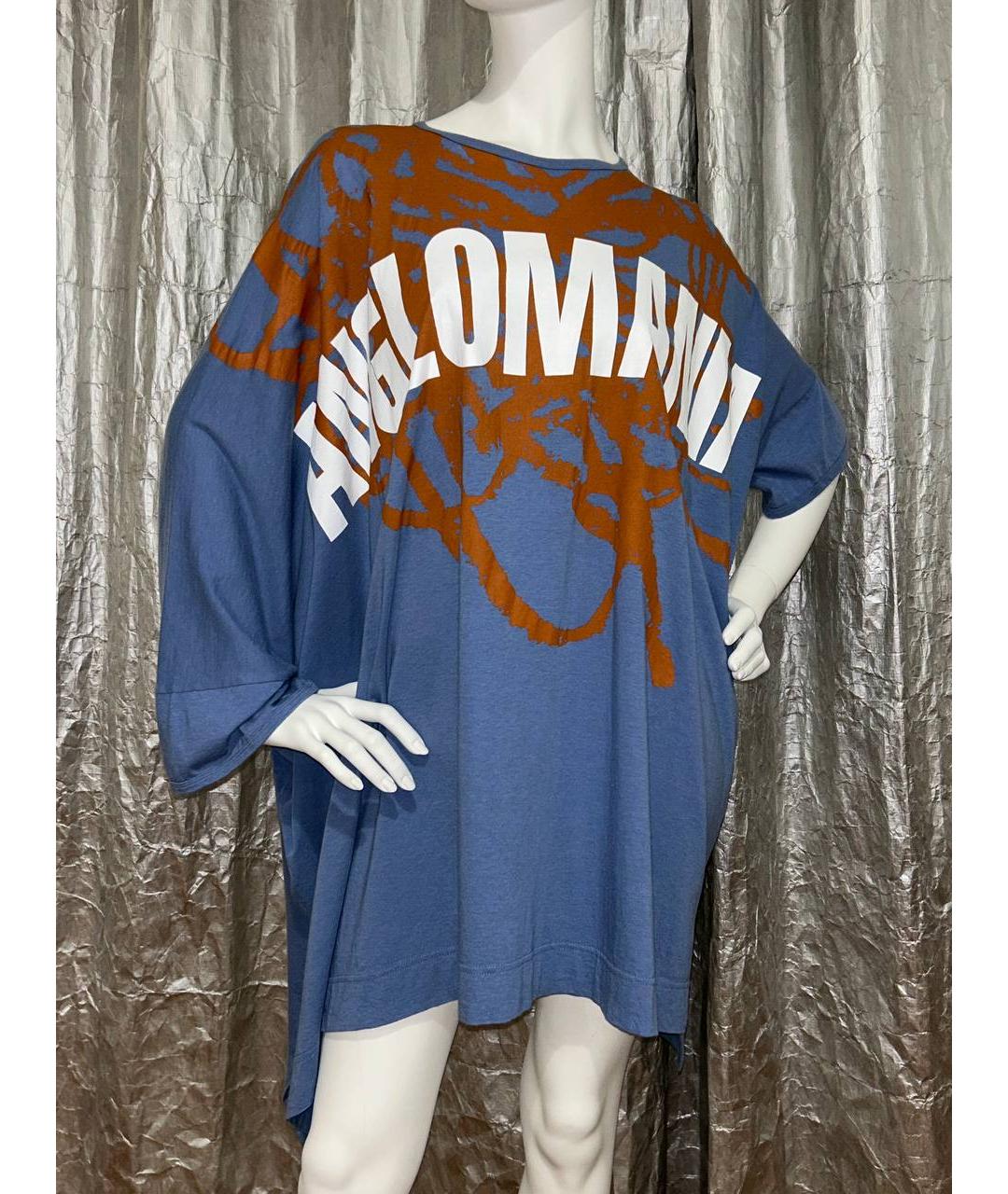 VIVIENNE WESTWOOD Голубая хлопковая футболка, фото 6