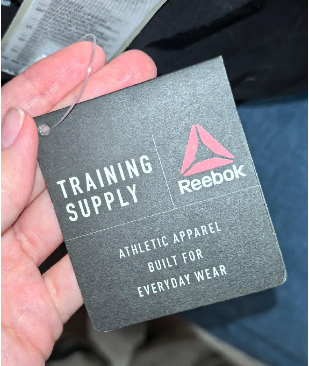 REEBOK Черные полиамидовые спортивные брюки и шорты, фото 3