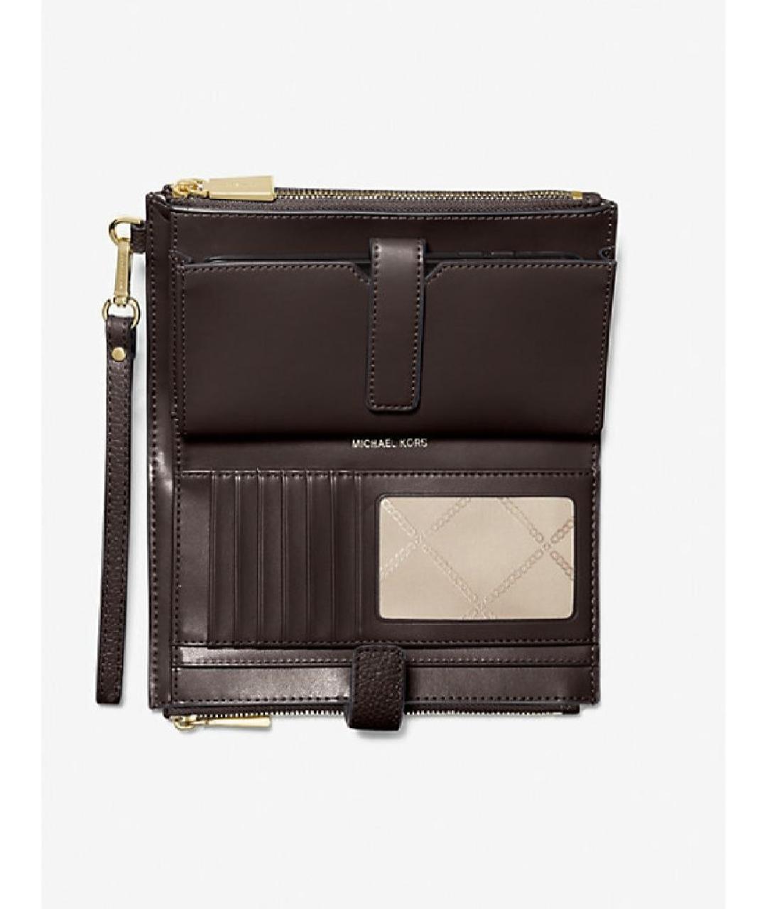 MICHAEL KORS Коричневый кожаный кошелек, фото 3
