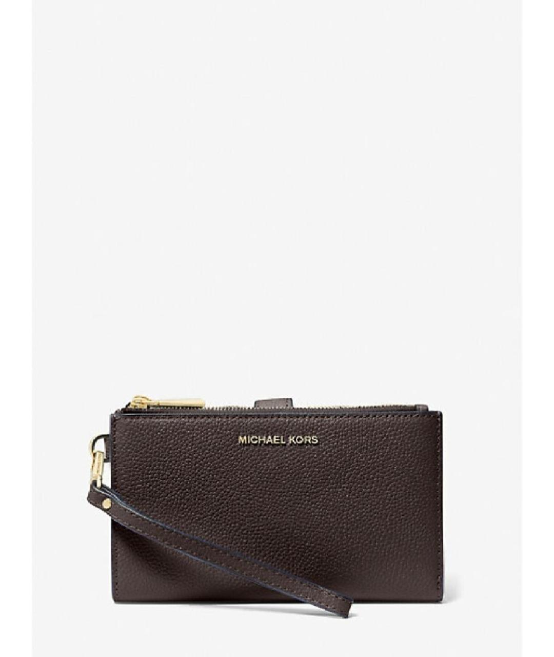 MICHAEL KORS Коричневый кожаный кошелек, фото 9