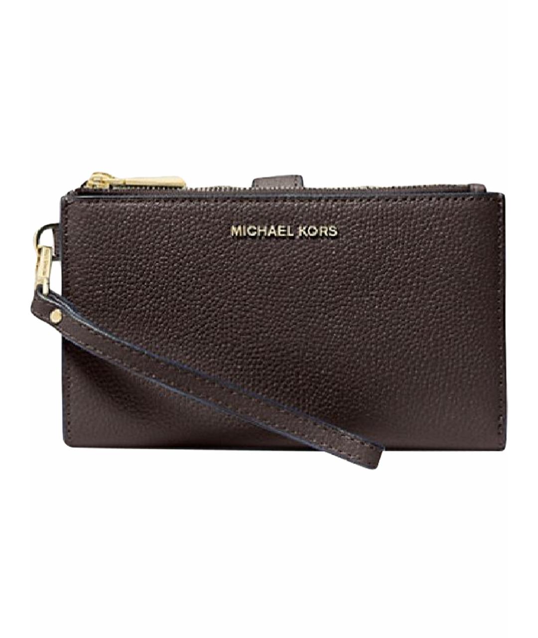 MICHAEL KORS Коричневый кожаный кошелек, фото 1