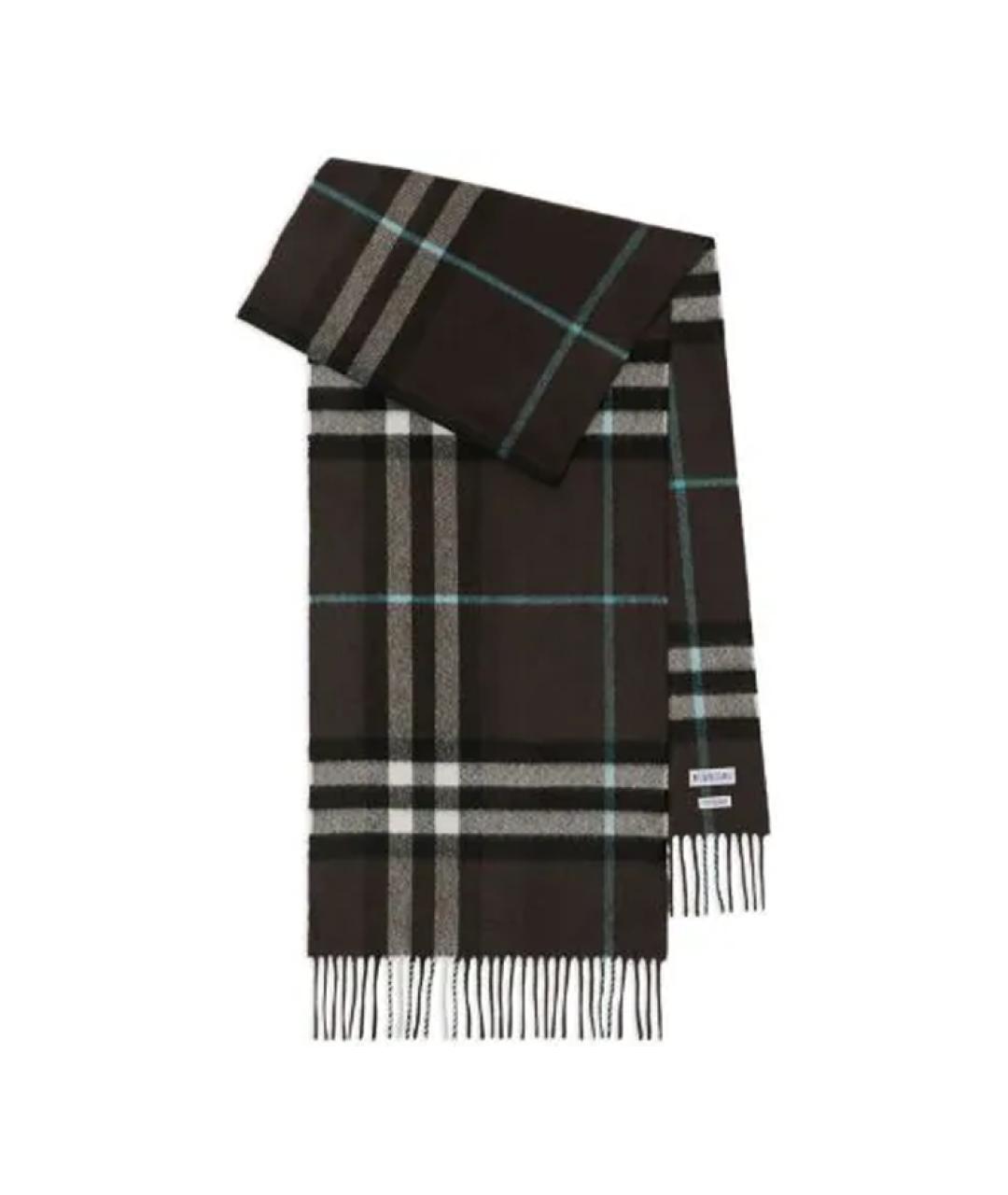 BURBERRY Коричневый кашемировый шарф, фото 1