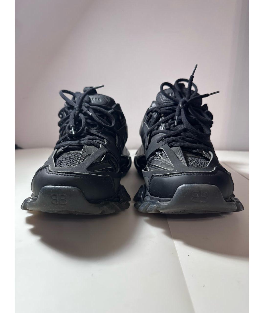BALENCIAGA Черные текстильные низкие кроссовки / кеды, фото 2