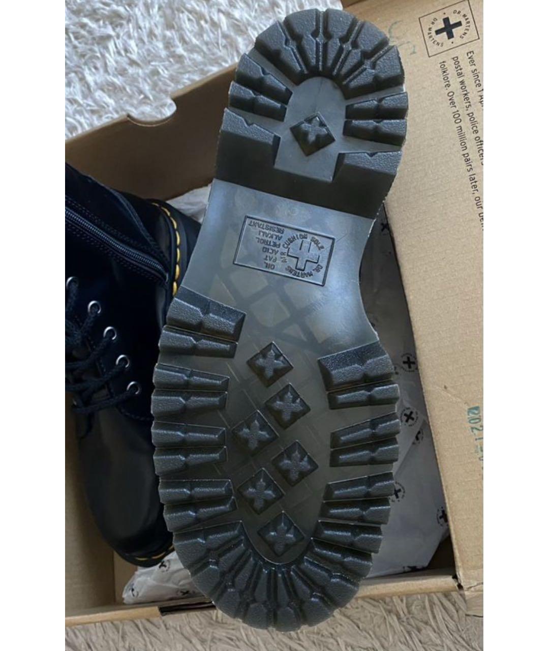 DR. MARTENS Черные кожаные ботинки, фото 5