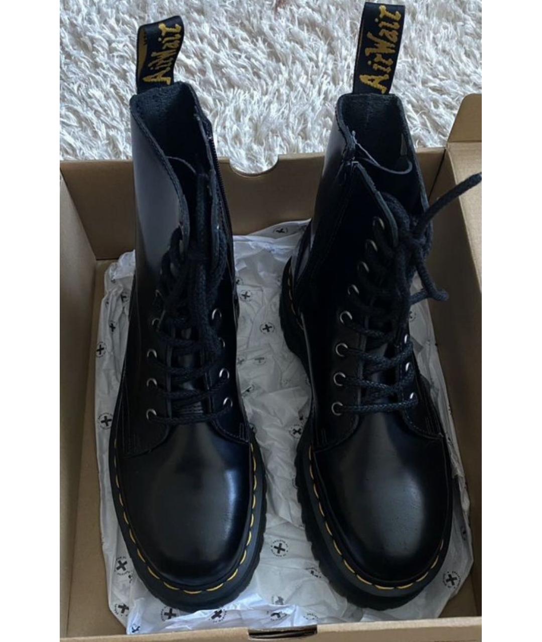 DR. MARTENS Черные кожаные ботинки, фото 2