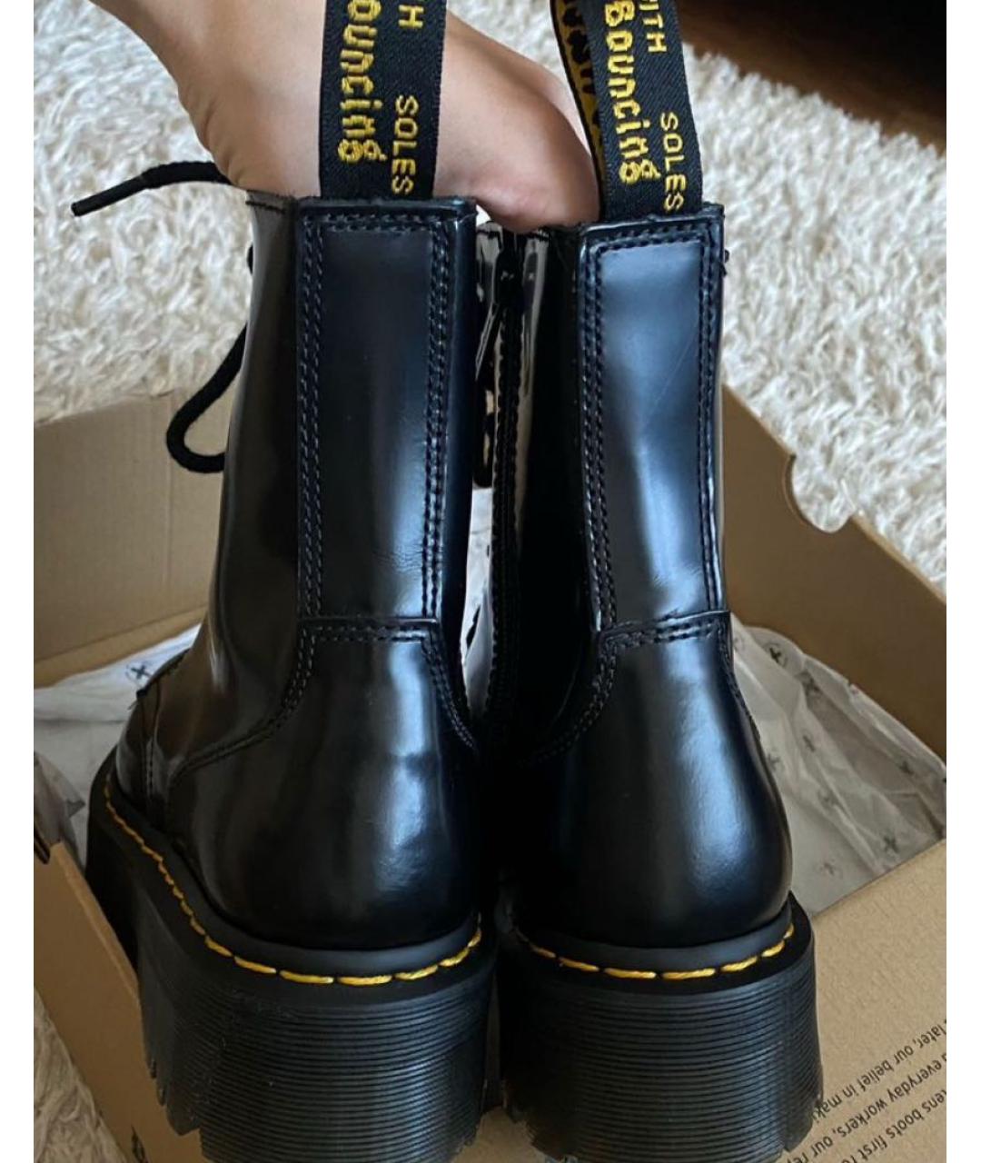 DR. MARTENS Черные кожаные ботинки, фото 4