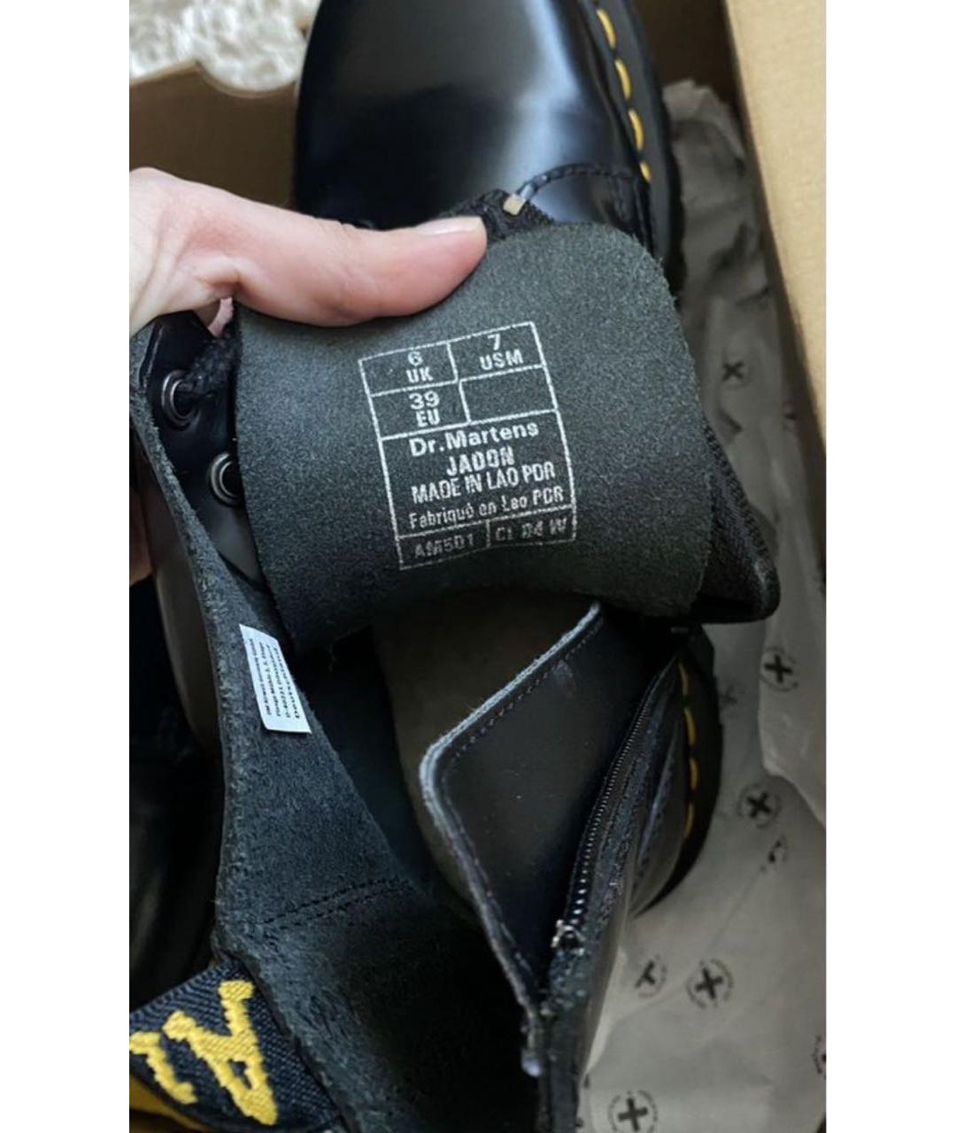 DR. MARTENS Черные кожаные ботинки, фото 6