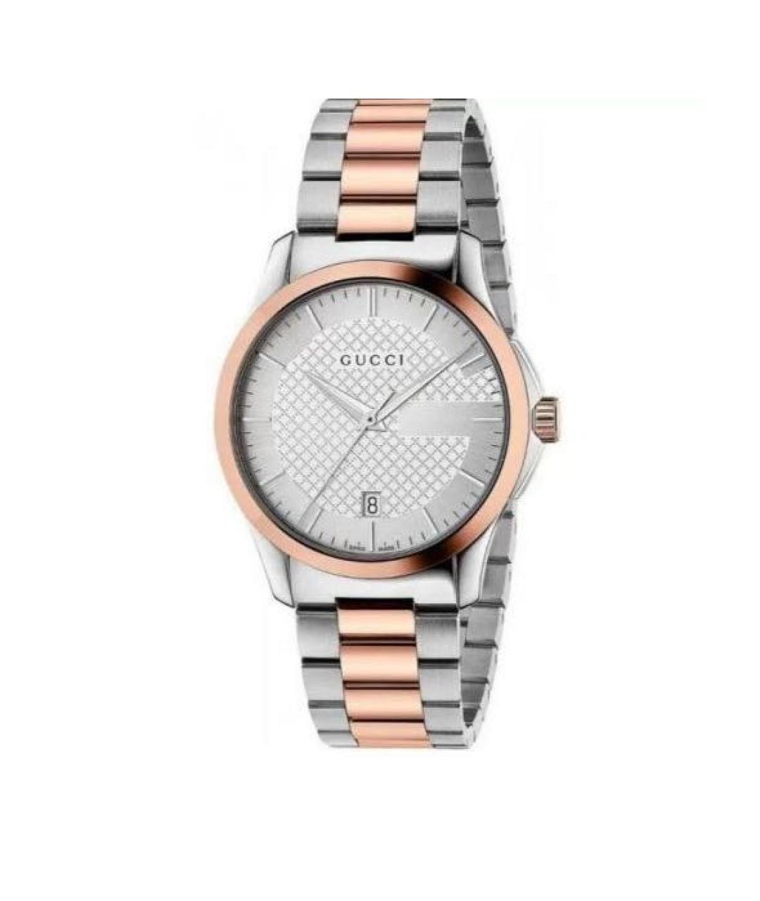 GUCCI Серебряные металлические часы, фото 1
