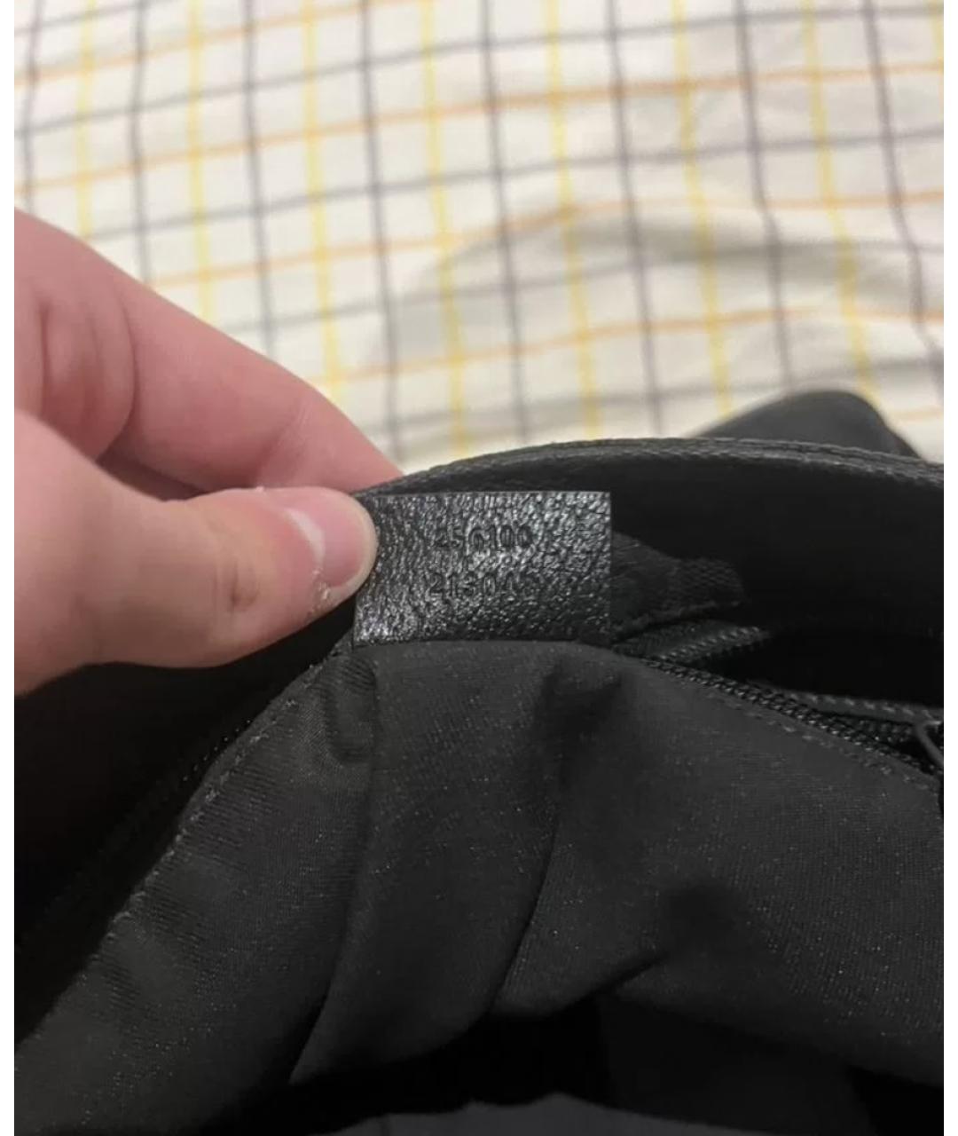 GUCCI Черная тканевая сумка на плечо, фото 4