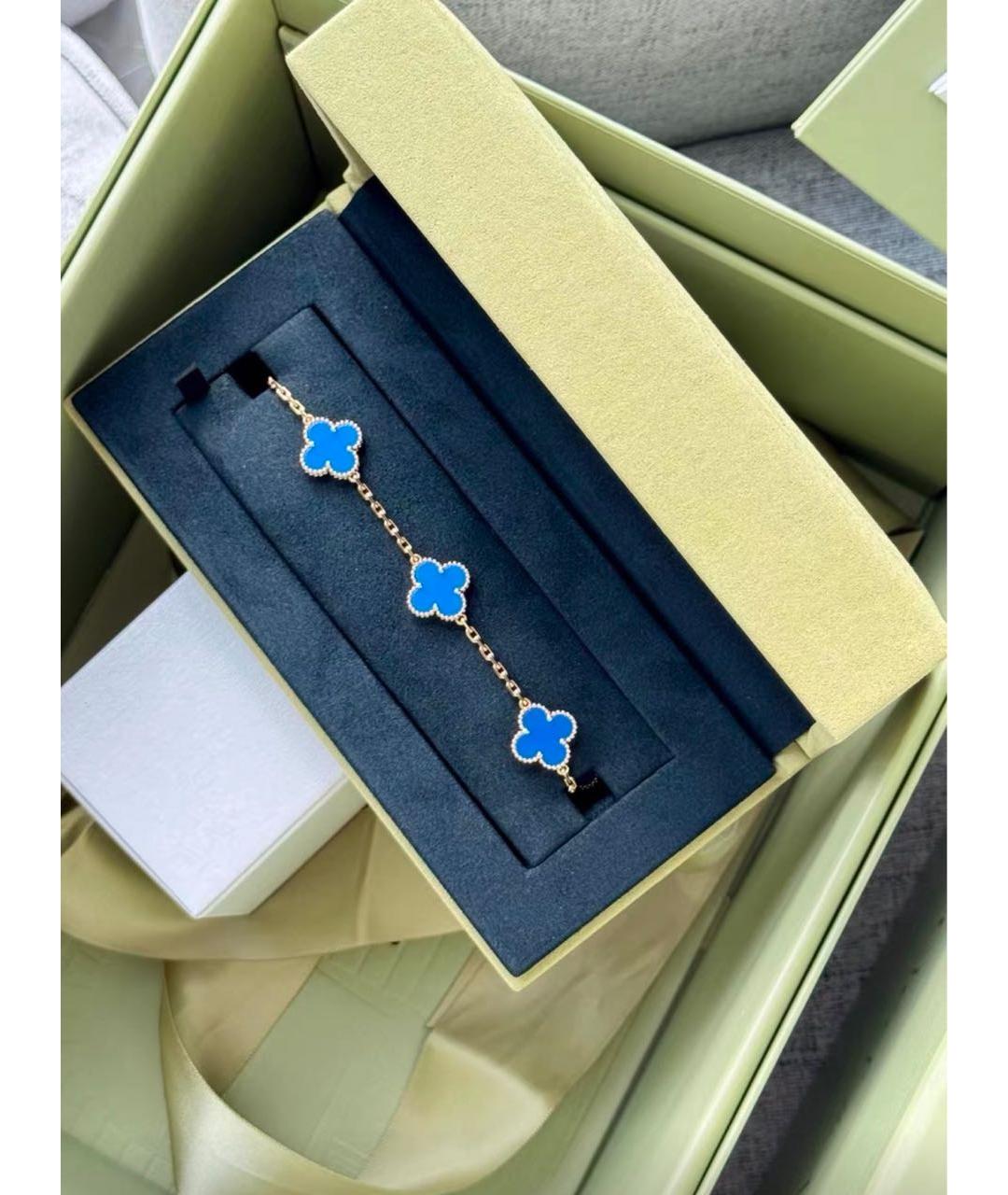 VAN CLEEF & ARPELS Синий браслет из желтого золота, фото 3