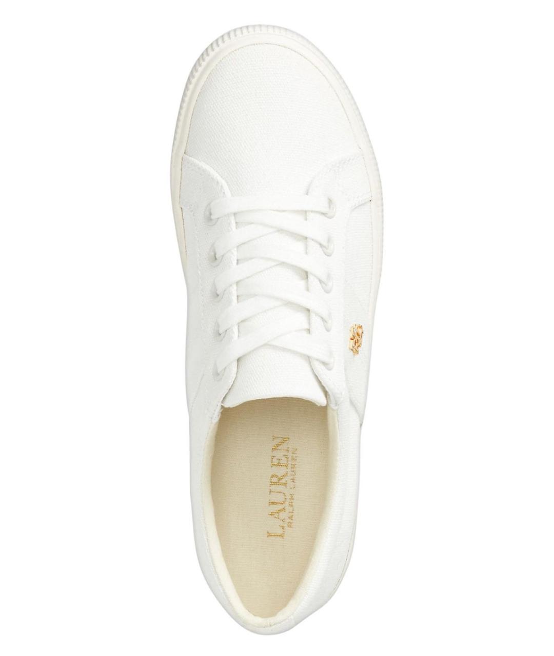 POLO RALPH LAUREN Белые текстильные кроссовки, фото 4