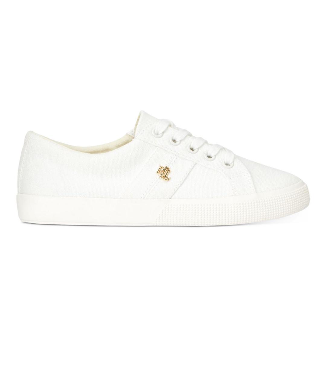 POLO RALPH LAUREN Белые текстильные кроссовки, фото 1