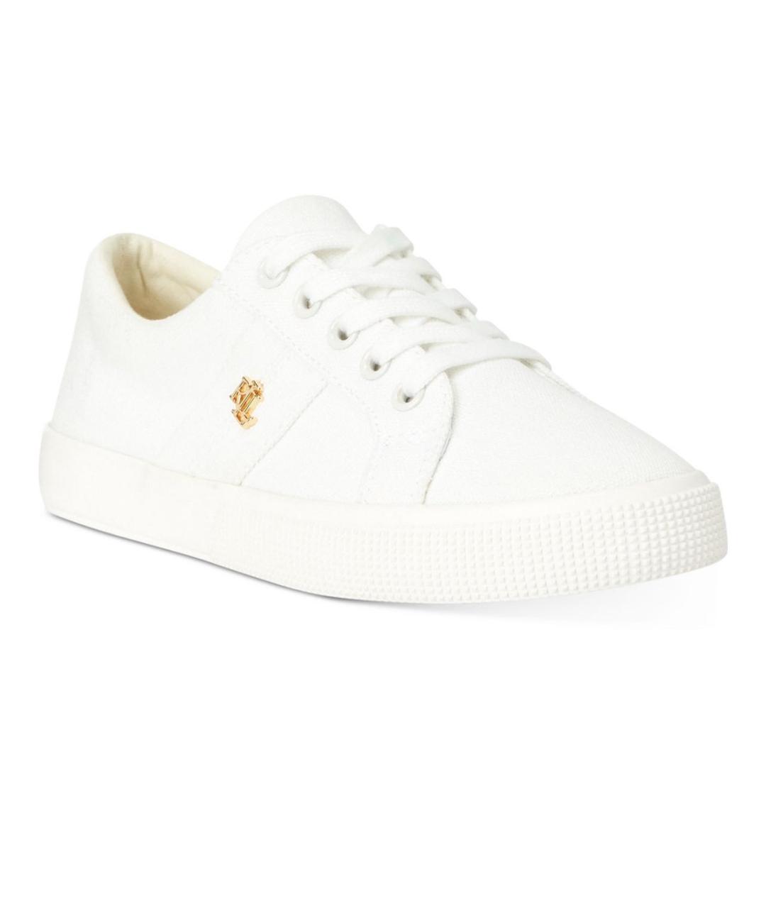 POLO RALPH LAUREN Белые текстильные кроссовки, фото 2