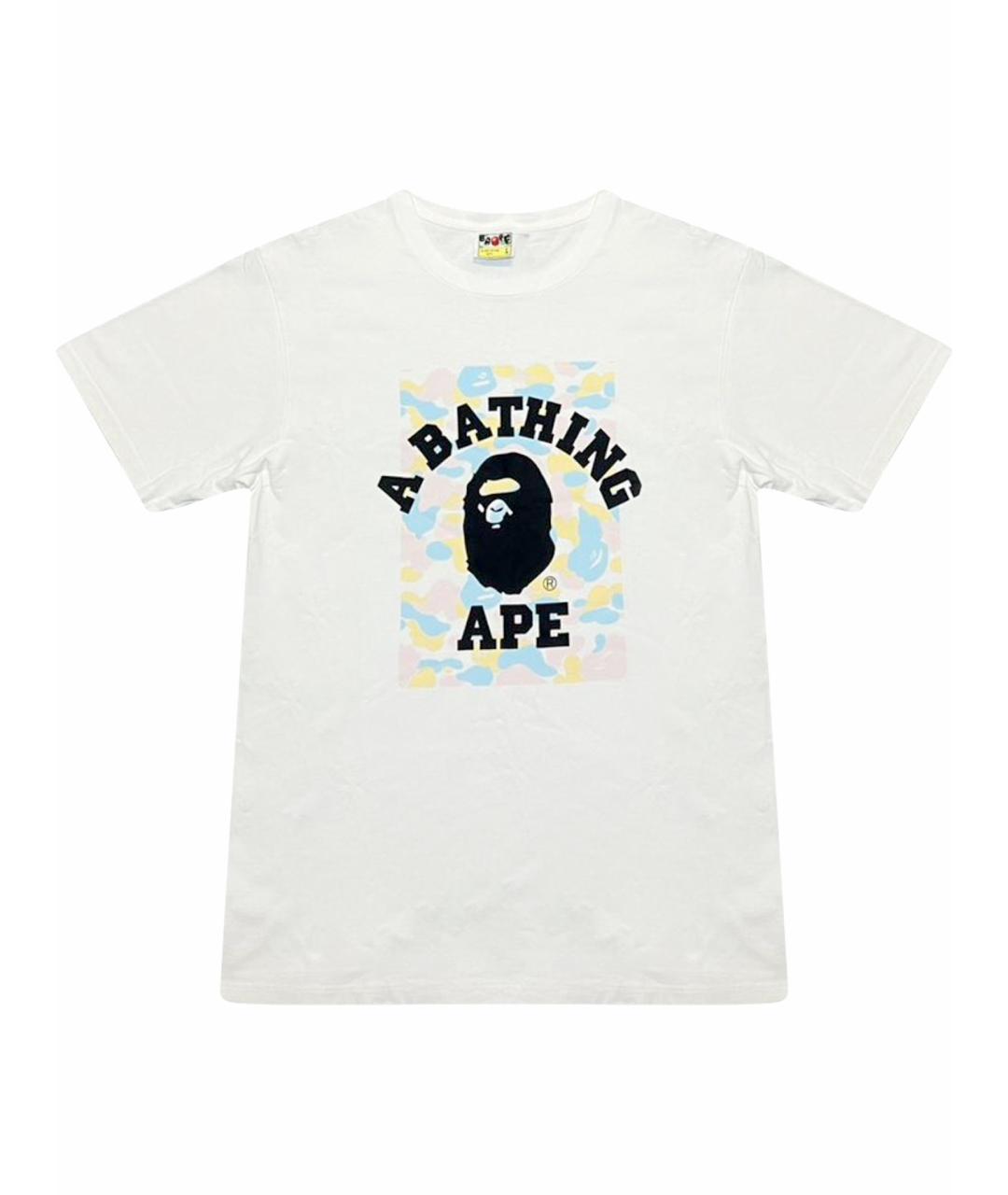 BAPE Белая хлопковая футболка, фото 1