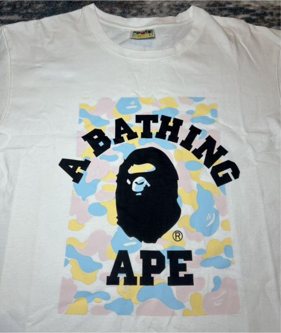 BAPE Белая хлопковая футболка, фото 4