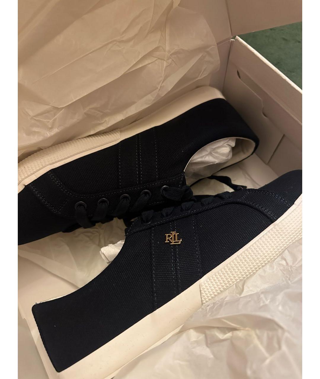 POLO RALPH LAUREN Темно-синие текстильные кроссовки, фото 5