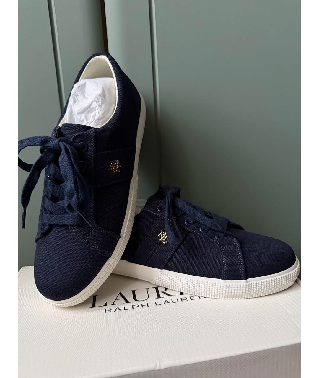 POLO RALPH LAUREN Темно-синие текстильные кроссовки, фото 7