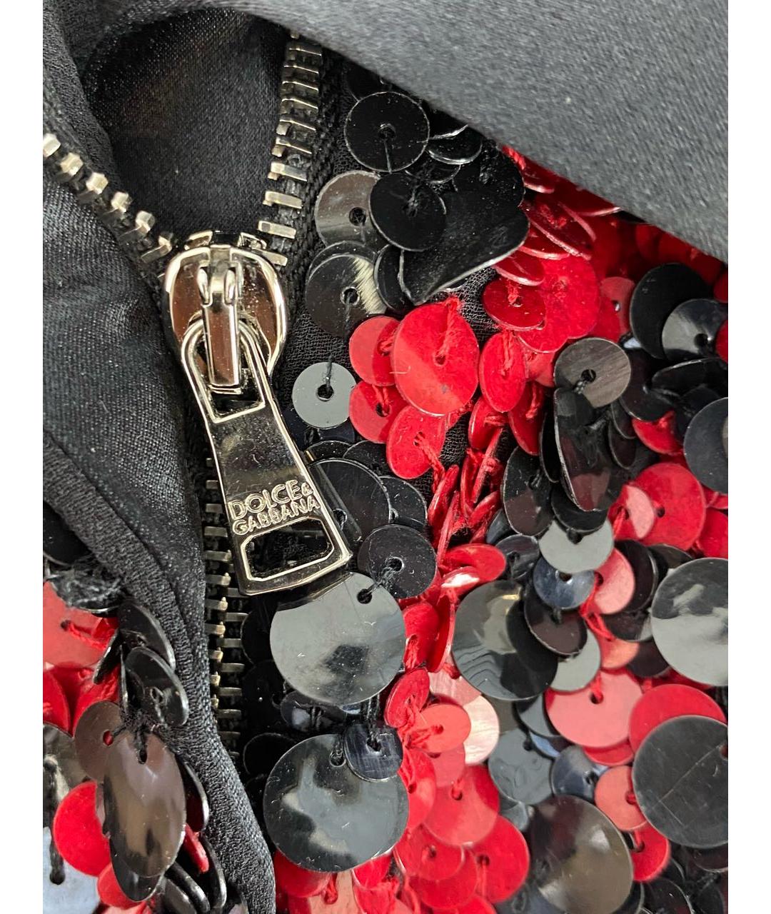 DOLCE&GABBANA Красная шелковая юбка мини, фото 4