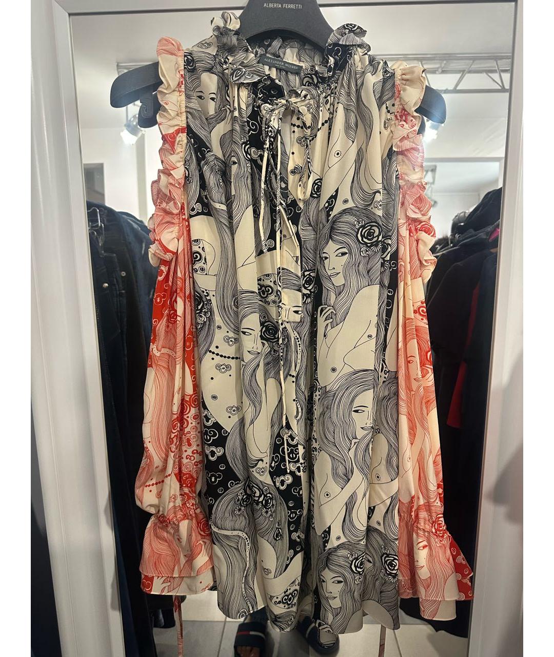 ALEXANDER MCQUEEN Мульти шелковая блузы, фото 4