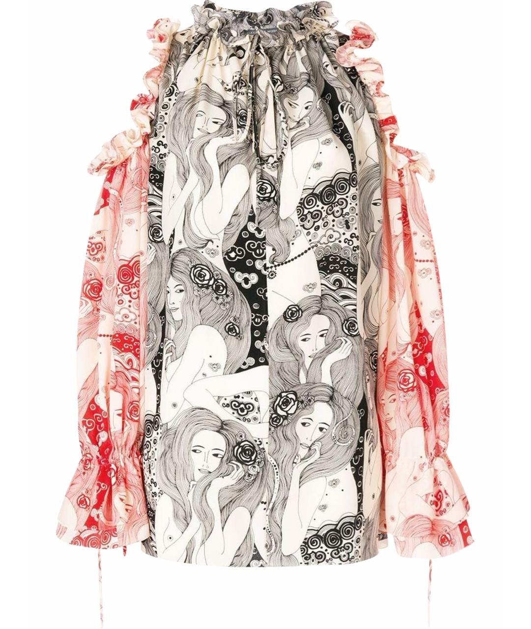ALEXANDER MCQUEEN Мульти шелковая блузы, фото 1