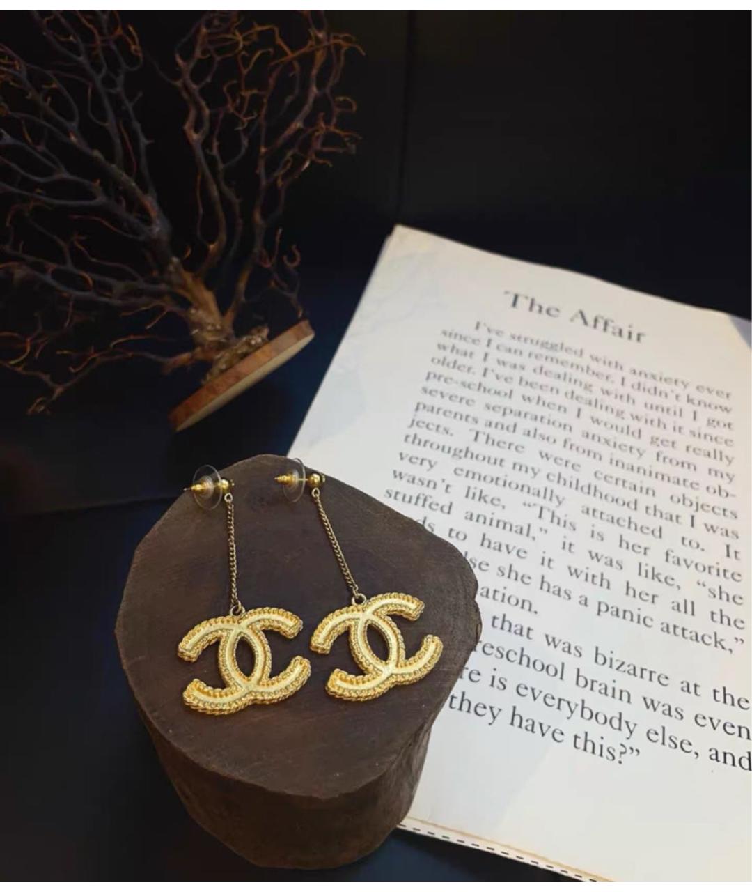 CHANEL Золотые серьги, фото 2