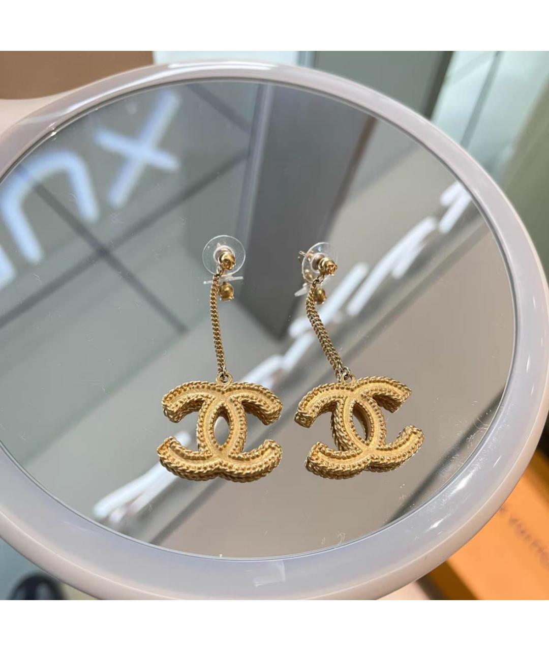 CHANEL Золотые серьги, фото 7