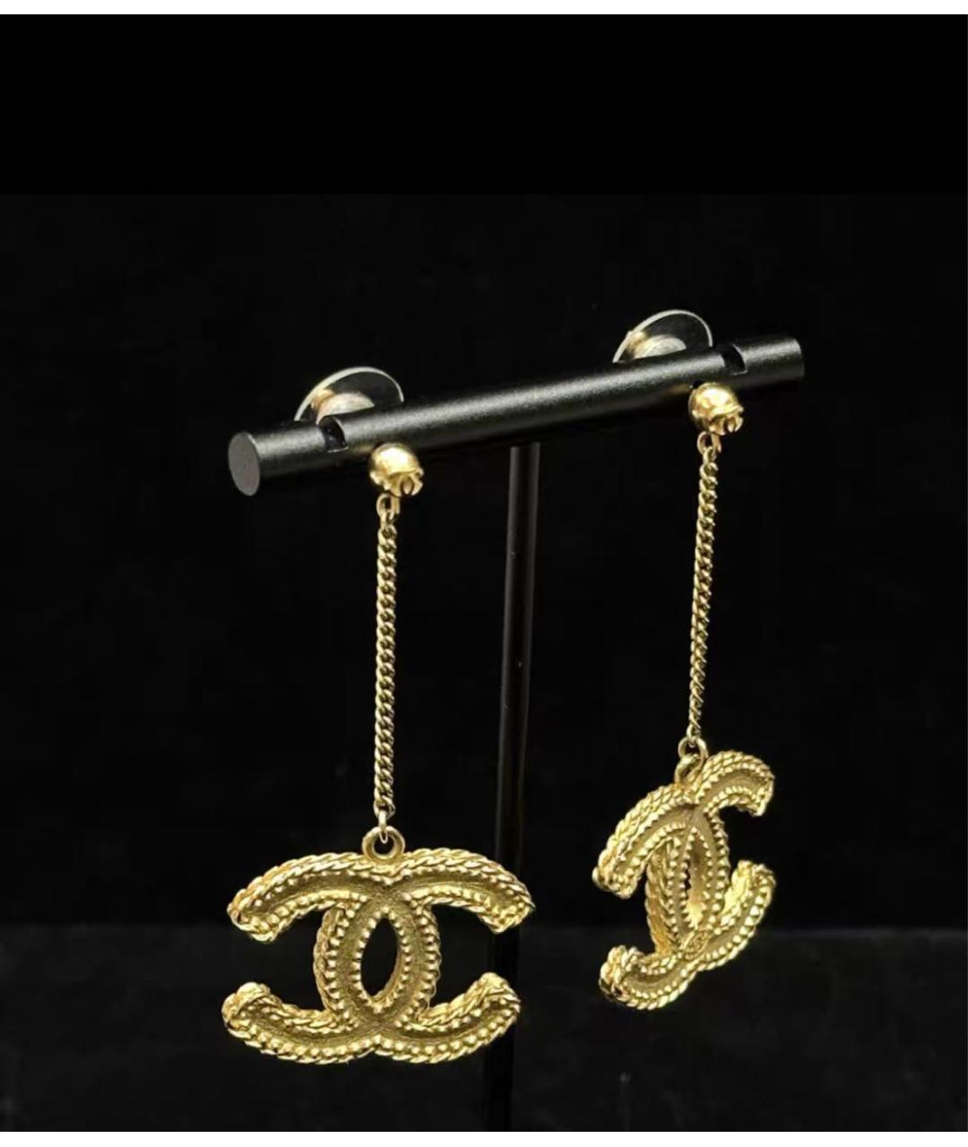CHANEL Золотые серьги, фото 6