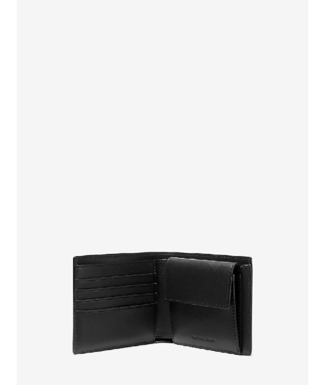 MICHAEL KORS Черный кожаный кошелек, фото 2