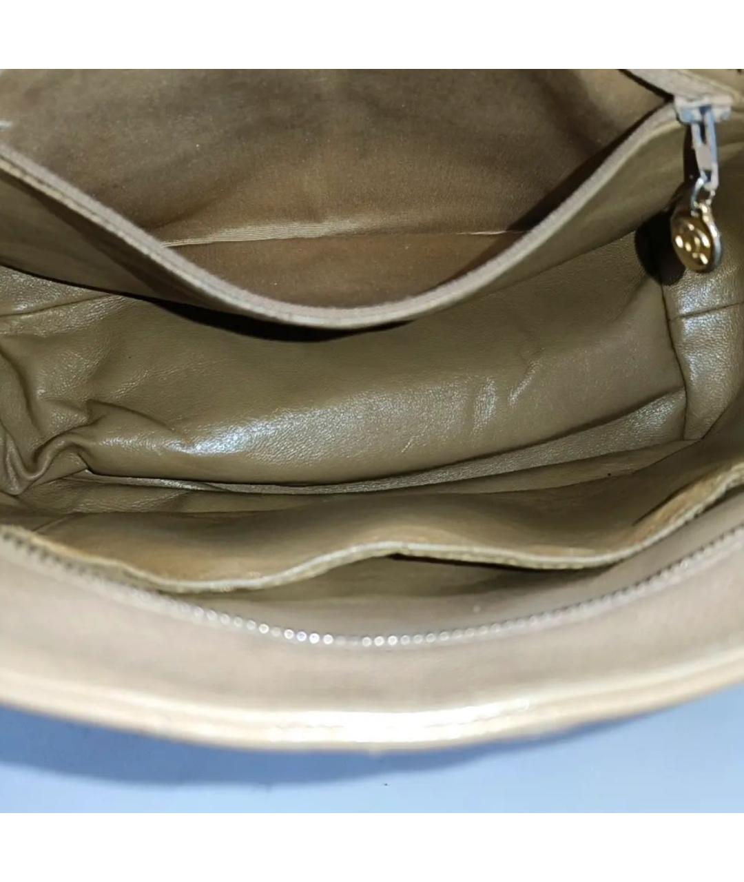 LOUIS VUITTON Бежевая кожаная сумка тоут, фото 5