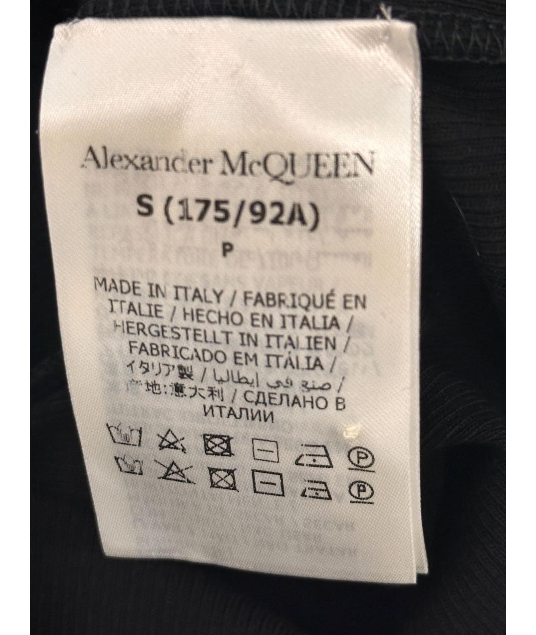 ALEXANDER MCQUEEN Черная хлопковая майка, фото 5