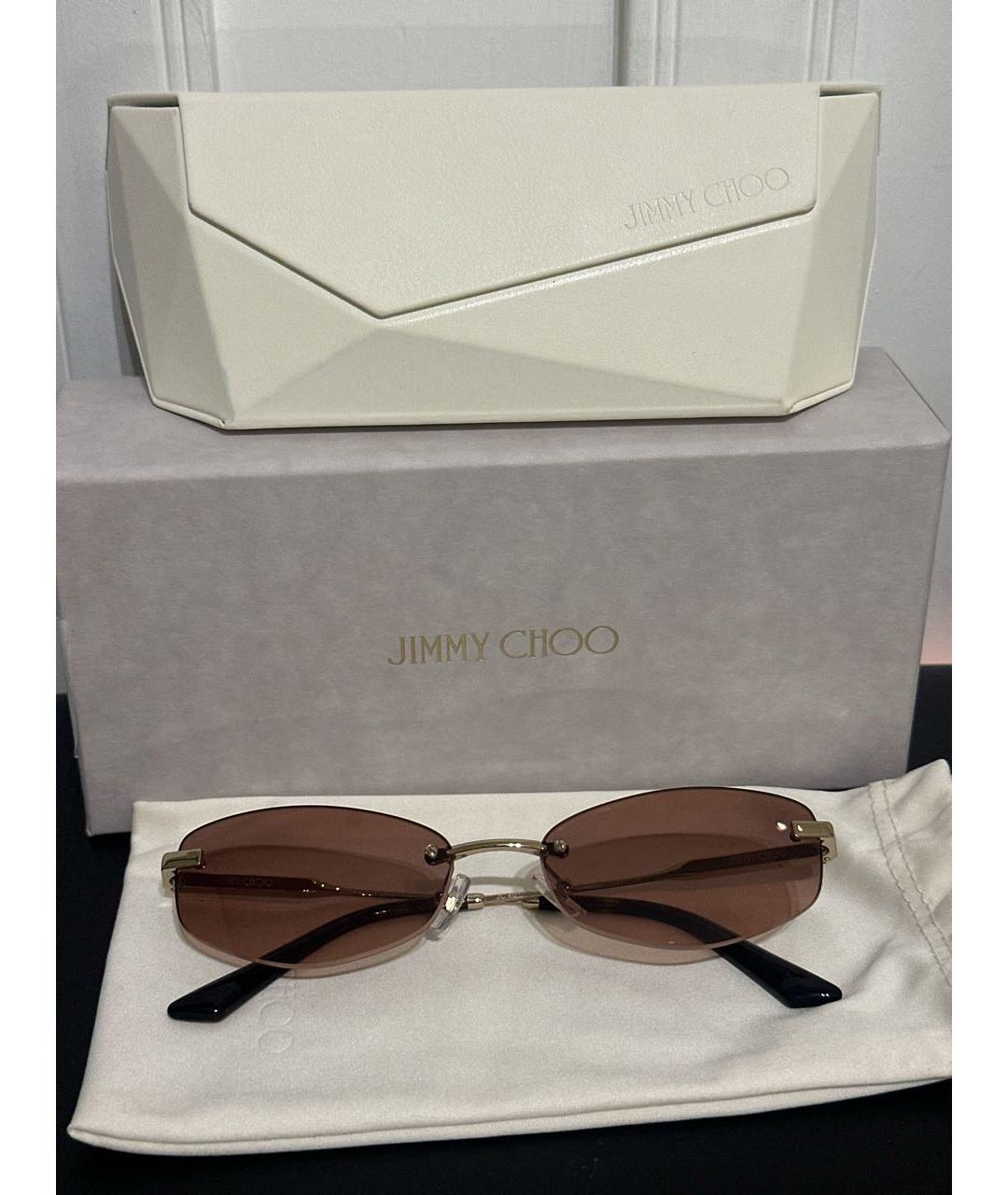 JIMMY CHOO Коричневые солнцезащитные очки, фото 2