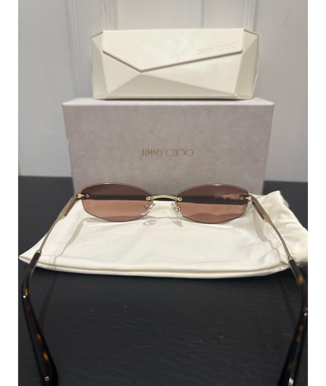 JIMMY CHOO Коричневые солнцезащитные очки, фото 4