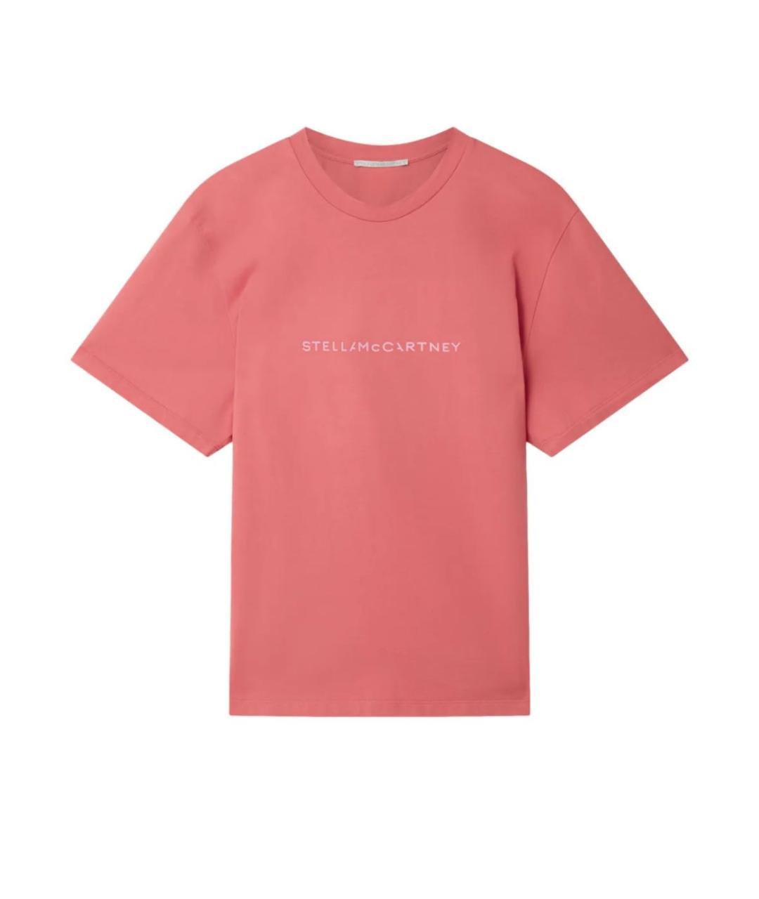 STELLA MCCARTNEY Коралловая хлопковая футболка, фото 5