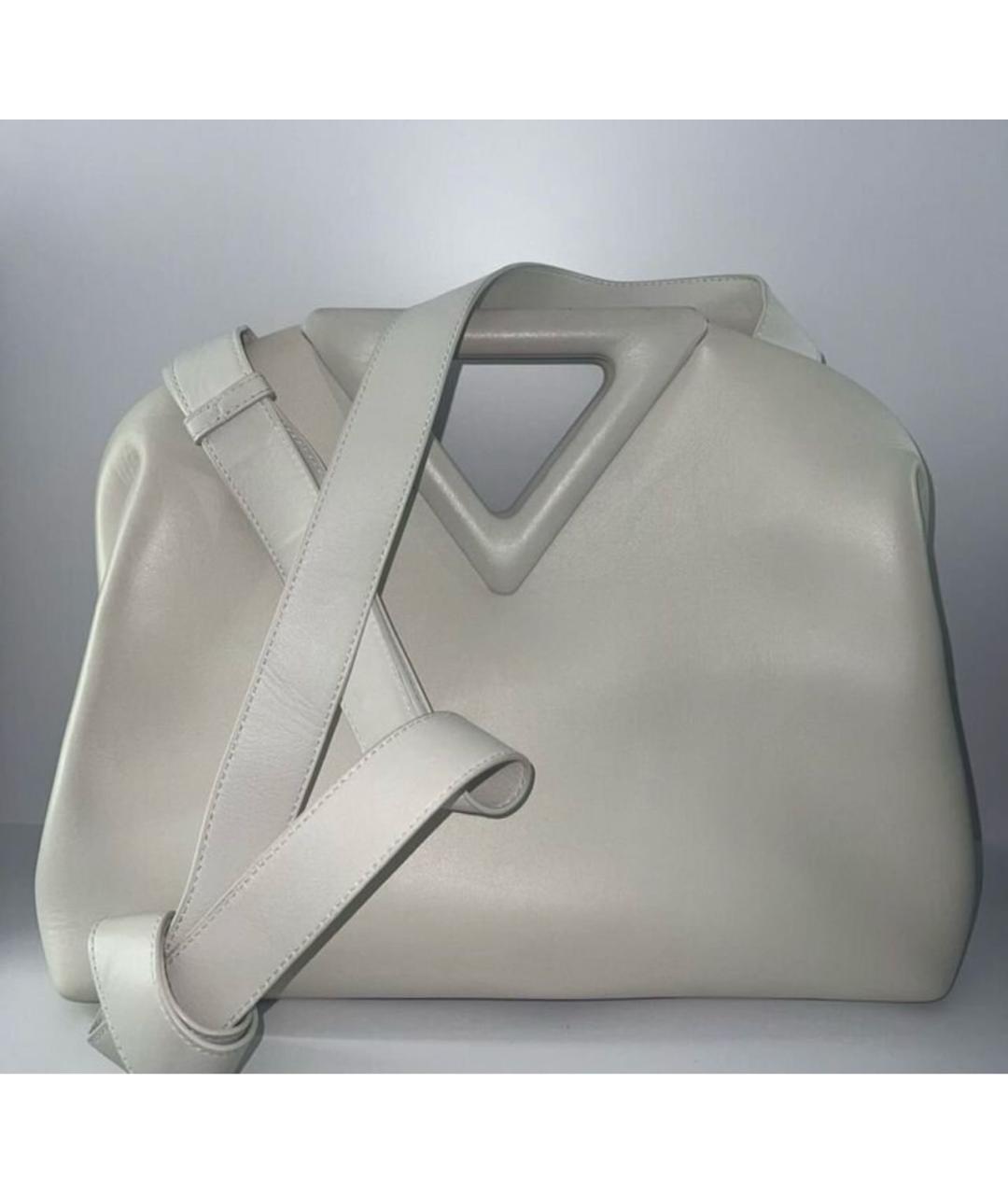BOTTEGA VENETA Бежевая кожаная сумка с короткими ручками, фото 5