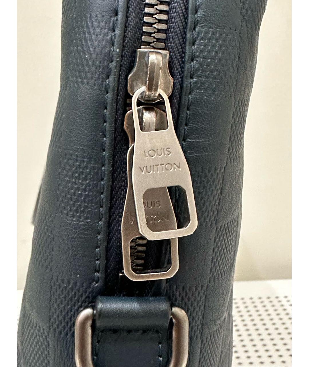 LOUIS VUITTON Зеленый кожаный портфель, фото 6