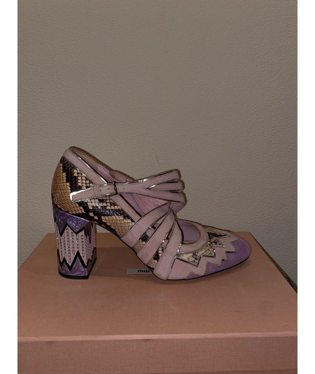 MIU MIU Розовые замшевые туфли, фото 9